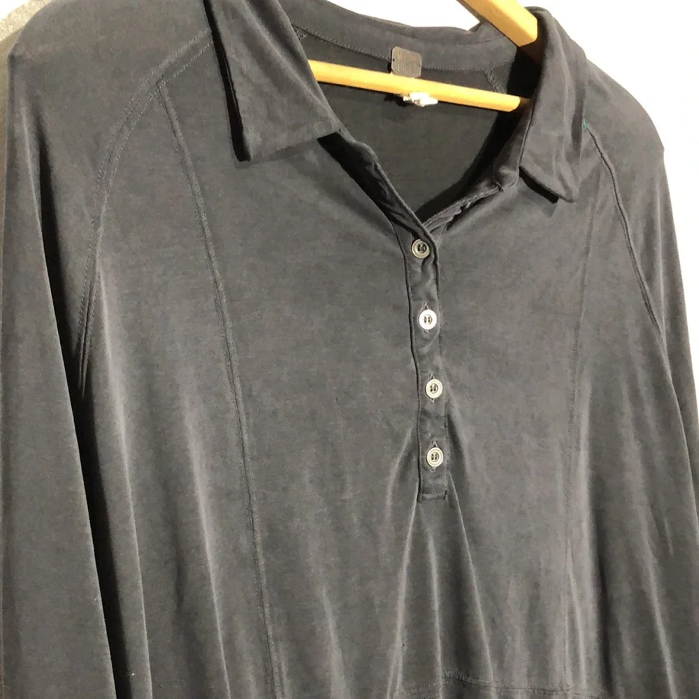 WE THE FREE | Women’s Rose Modal Oversized Henley Long Sleeve Top size Small